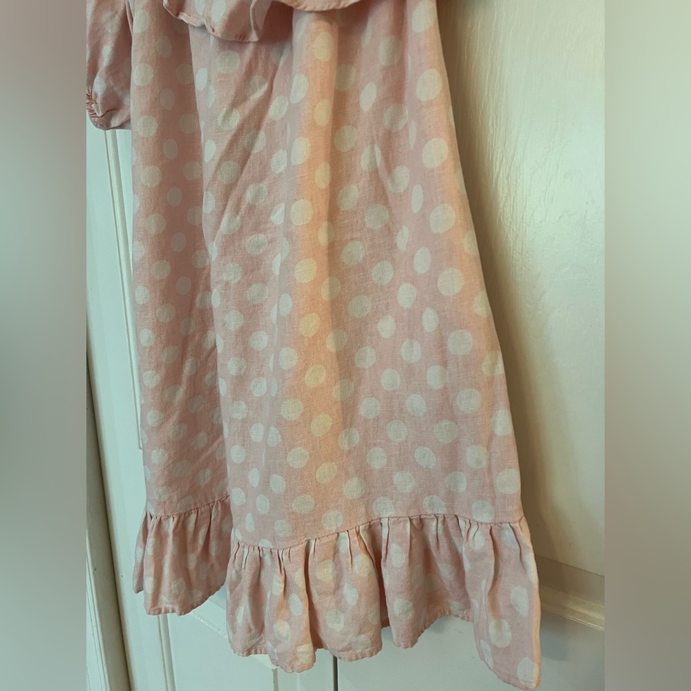 Lisa Marie Fernandez for Target Light Pink Polka Dot One-Shoulder Dress Size S - Picture 9 of 10